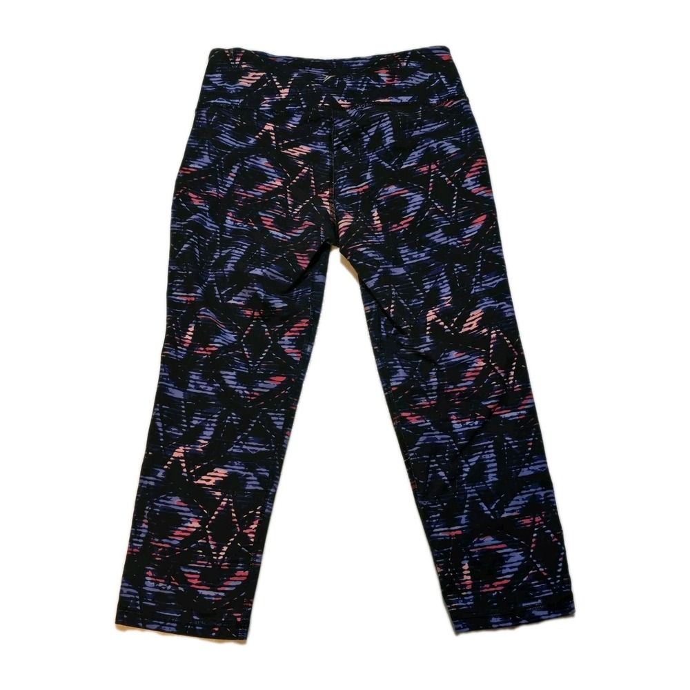 👖💙Old Navy Active Blue Black Red Cropped Legging Go-Dri Size Medium‎